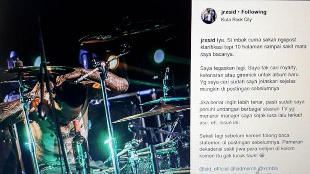 'Sentil' Via Vallen, Jerinx 'SID' Kembali Tegaskan Bukan Cari Royalti