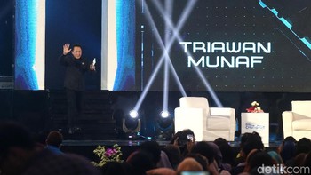 Di hari kedua InnoCreativation, Triawan Munaf menjadi pembicara soal kreatifitas yang bisa menjadi ladang uang.