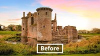 Ini adalah kastil Caerlaverock yang juga berlokasi di Skotlandia. Istimewa/Boredpanda/onstride.co.uk.