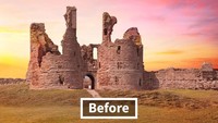 Ini adalah kastil Dunstanburgh sebelum dibangun ulang. Raja Edward II membangun kastil besar ini sebagai pertunjukan kekuatan ketika hubungan memburuk antara dua orang. Istimewa/Boredpanda/onstride.co.uk.