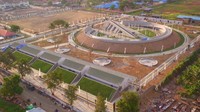 Terdiri dari 1 ha sebagai area monumen dan 1,5 ha digunakan sebagai alun-alun. Foto: Dok. Ditjen Cipta Karya Kementerian PUPR