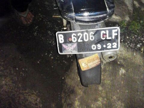 Motor korban kecelakan.