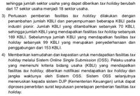 Alasan di Balik Penambahan Sektor Penerima Tax Holiday