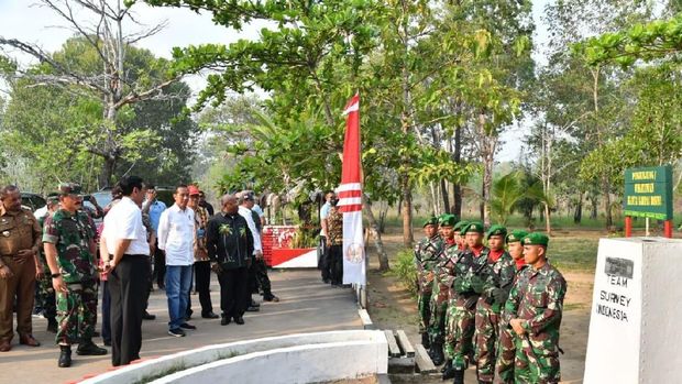 Presiden Jokowi di PLBN Sota-Papua