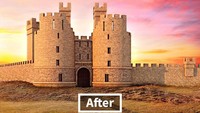 Kastil itu menjadi rusak setelah mengalami kerusakan sebagai medan perang pertempuran selama Perang Mawar. Dengan bantuan teknologi saat ini, kastil Dunstanburgh berhasil dibangun ulang. Istimewa/Boredpanda/onstride.co.uk.