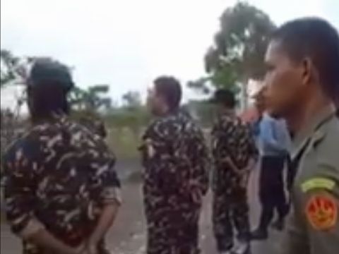 Tangkapan layar (screenshot) video pelatihan intelijen dasar yang dilakukan Banser