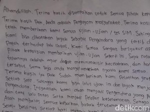 Viral, Pelajar SMA Tulis Surat ke Polisi Setelah Lulus Ujian SIM