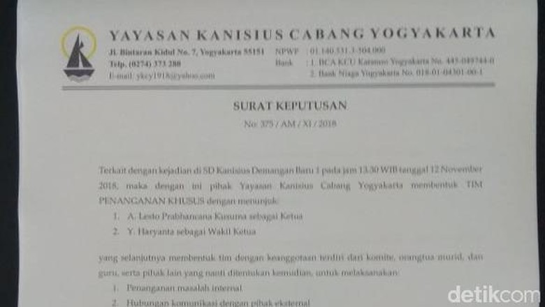 Kanisius Bentuk Tim Khusus soal Bocah Jatuh dari Lantai 3 yang Viral Kanisius Bentuk Tim Khusus soal Bocah Jatuh dari Lantai 3 yang Viral