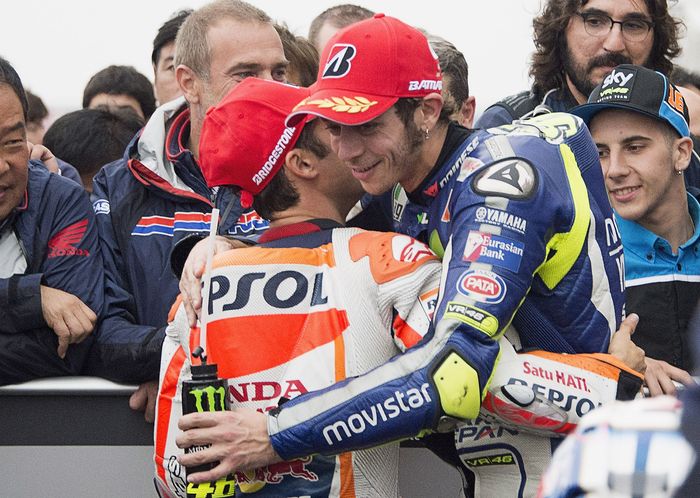 Dani Pedrosa pernah bikin Valentino Rossi ketakutan (Mirco Lazzari gp/Getty Images) Dani Pedrosa pernah bikin Valentino Rossi ketakutan (Mirco Lazzari gp/Getty Images)