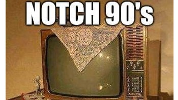 Notch masa kini ada di ponsel. Di masa lalu pun ada notch di atas layar TV CRT nan jadul.  (Foto: Internet/9Gag)