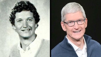 Foto masa muda CEO Apple Tim Cook jarang terpublikasikan. Sekarang bagaimana menurut Ineters perubahnnya doi? (Foto: Bright Side)