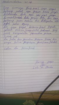 Keluarga menulis surat permohonan penangguhan penahanan Baiq Nuril.