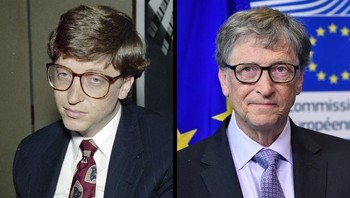 Sejak dulu, Bill Gates yang merupkan pendiri Microst ini sudah berkacamata. (Foto: Bright Side)