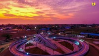 Selain menjadi ruang terbuka publik dan lokasi wisata bagi masyarakat Merauke, Markas Avengers ini diharapkan bisa membangkitkan pertumbuhan ekonomi lokal. Nampak kemegahan Markas Avengers dilihat dari udara Foto: Dok. Kementerian PUPR