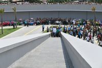 Presiden Jokowi dan Ibu Negara Iriana saat peresmian Monumen Kapsul Waktu di Merauke