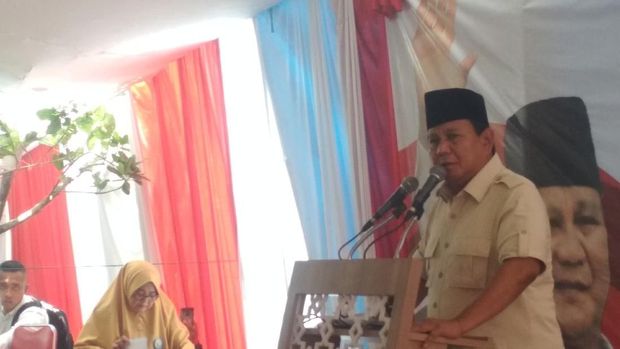 Prabowo berpidato