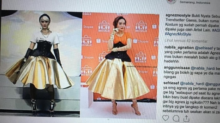 Pakai Dress Sama dengan Agnez Mo, Zaskia Gotik Dihujat