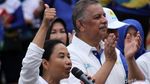 Gaya Rini Soemarno Jalan Sehat Bareng Arcandra dan Sofyan Basir