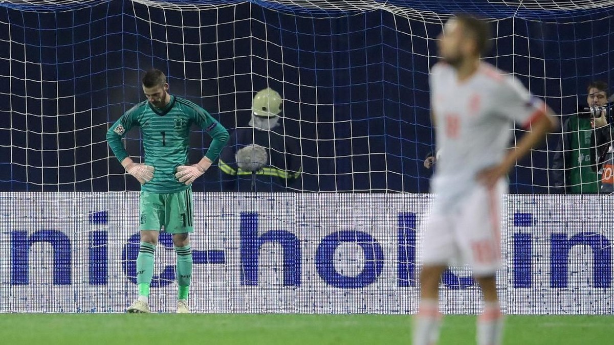 David De Gea belakangan jadi sasaran kritik karena performanya yang dinilai menurun (Foto: Marko Djurica/Reuters)