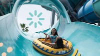 Laguna Waterpark buka dari pukul 10 pagi sampai 6 sore. Tiket masuknya, bisa dipesan melalui website resminya dengan harga yang lebih murah dibanding beli langsung ditempat. Harganya AED 99 atau sekitar Rp 393 ribu (Instagram/lagunawaterpark)