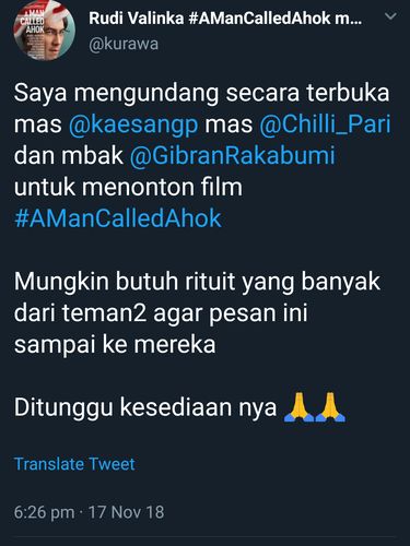 Tembus 1 Juta Penonton, Anak-anak Jokowi Diundang Nonton 'A Man Called Ahok'