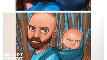 Dengan kemampuan edit-edit fotonya ia bisa mengubah foto menjadi gambar anime dan karakter-karakter kartun. (Foto: Instagram/Robert DeJesus)