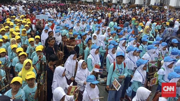 Angklung's Day di Bandung Pecahkan Rekor Dunia Grup Terbanyak