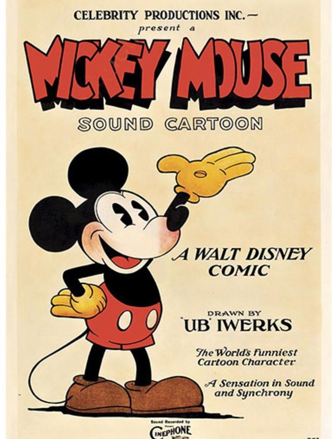 Poster vintage Mickey Mouse sudah jarang ditemukan di era 2000-an. Kalaupun ada, kondisinya sudah rusak. Poster film Mickey Mouse yang rilis pada 1928 termasuk salah satu yang berhasil bertahan dalam kondisi bagus. Maka saat dilelang, poster laku terjual dengan harga Rp 1,4 miliar. Foto: Dok. Catawiki