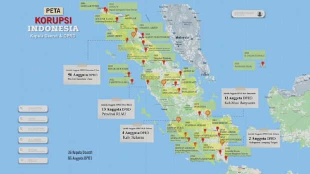 Ini Peta Kasus Korupsi se-Sumatera: Lebih dari 30 Kepala Daerah