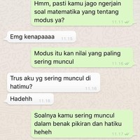 Masih dalam data kelompok pada matematika, modus yakni frekuensi yang paling sering muncul juga bisa menyerempet ke gombalan cinta. Foto: dok. Wolipop