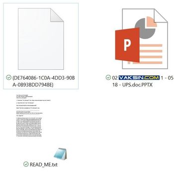 Gambar 1. File yang dienkripsi GlobeImposter mendapatkan ekstensi .pptx