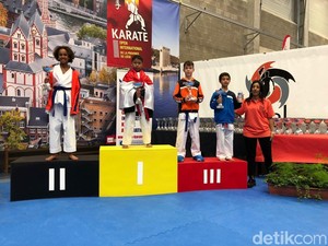 Juara! Bocah Solo Ini Raih Medali Emas Karate Internasional di Belgia