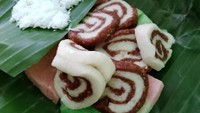 Versi lainnya getuk gulung dengan paduan dua rasa, selain cantik rasanya juga lebih seru. Foto : Instagram @dyaningpratiwi