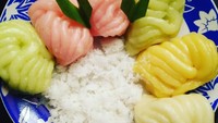 Getuk lindri tak pernah membosankan apalagi diberi warna-warni cantik. Legit  empuk! Foto : Instagram @dewifakhri