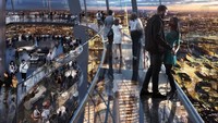 Pengunjung bisa menikmati pemandangan kota London dari restoran yang berada di puncak menara. Istimewa/Dezeen.