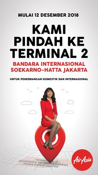 Penerbangan AirAsia Pindah ke Terminal 2 Soekarno-Hatta