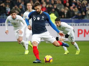 Hasil Laga Uji Coba: Penalti Giroud Menangkan Prancis Atas Uruguay
