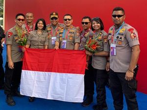 Polri Sabet Juara III Kejuaraan Menembak Pistol di China