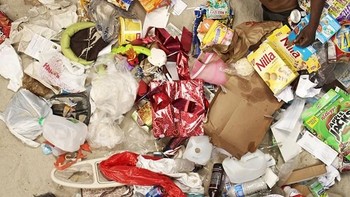 Lucunya ada beberapa subjek yang mengedit kantong sampahnya dulu sebelum disetorkan. Foto: Gregg Segal