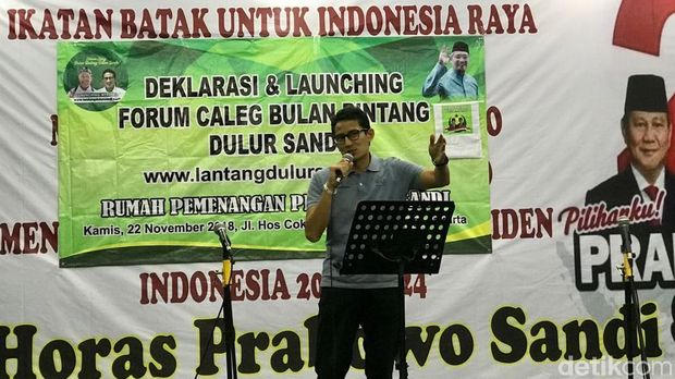 Prabowo-Sandi Dapat Dukungan dari Caleg PBB dan Komunitas Batak