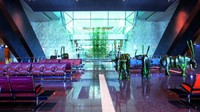 Bandara Internasional Hamad di Qatar punya desain unik, dengan tema akuatik. Berbagai sisinya pun tampak fotogenik (Hamad International Airport)
