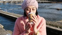 Tak pakai banyak kata, Andra mendeskripsikan kopi Arabica Journal di Kyoto dengan kata The best. Jadi penasaran nih! Foto: Instagram alodita