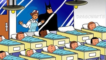 Ilustrator itu adalah Lucas Eduardo Nascimento asal Brasil yang juga dikenal dengan nama Dragonarte. Anak Batman persis seperti si Manusia Kelelawar. (Foto: instagram/dragon_arte)