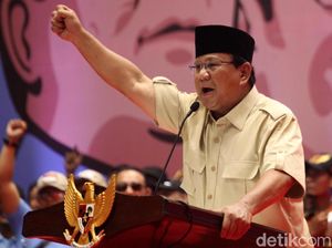 Timses Gembira Elektabilitas Prabowo 35,5% di Survei Median