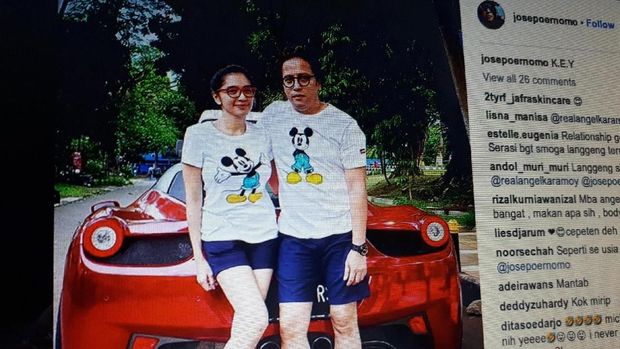 Diisukan Putus, Jose Purnomo dan Angel Karamoy Posting Baju Kembaran