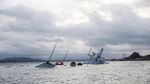 Detik-detik Kapal Perang Norwegia Kandas Ditabrak Tanker