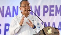 Mendes Eko Sandjojo memberikan sambutan dan penjelasan soal penyaluran dana desa kepada masyarakat Lampung Timur. Foto: Wening/Kemendes PDT