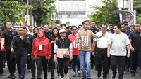 Jalan sehat berlokasi di Tugu Adipura Bandar Lampung, Lampung, Sabtu (24/11/2018) pagi. (Foto: Dok. ANTARA FOTO/Puspa Perwitasari/)