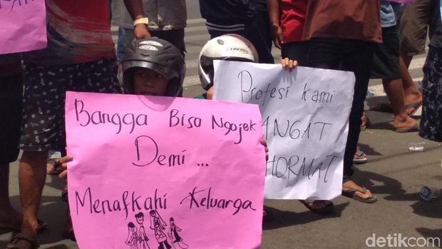 Demo Ojek Tuntut Prabowo Minta Maaf Juga Digelar di Tulungagung