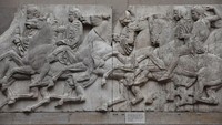 Elgin Marbles yang diketahui menjadi salah satu artefak Yunani kuno terpajang di Museum Inggris di Kota London.